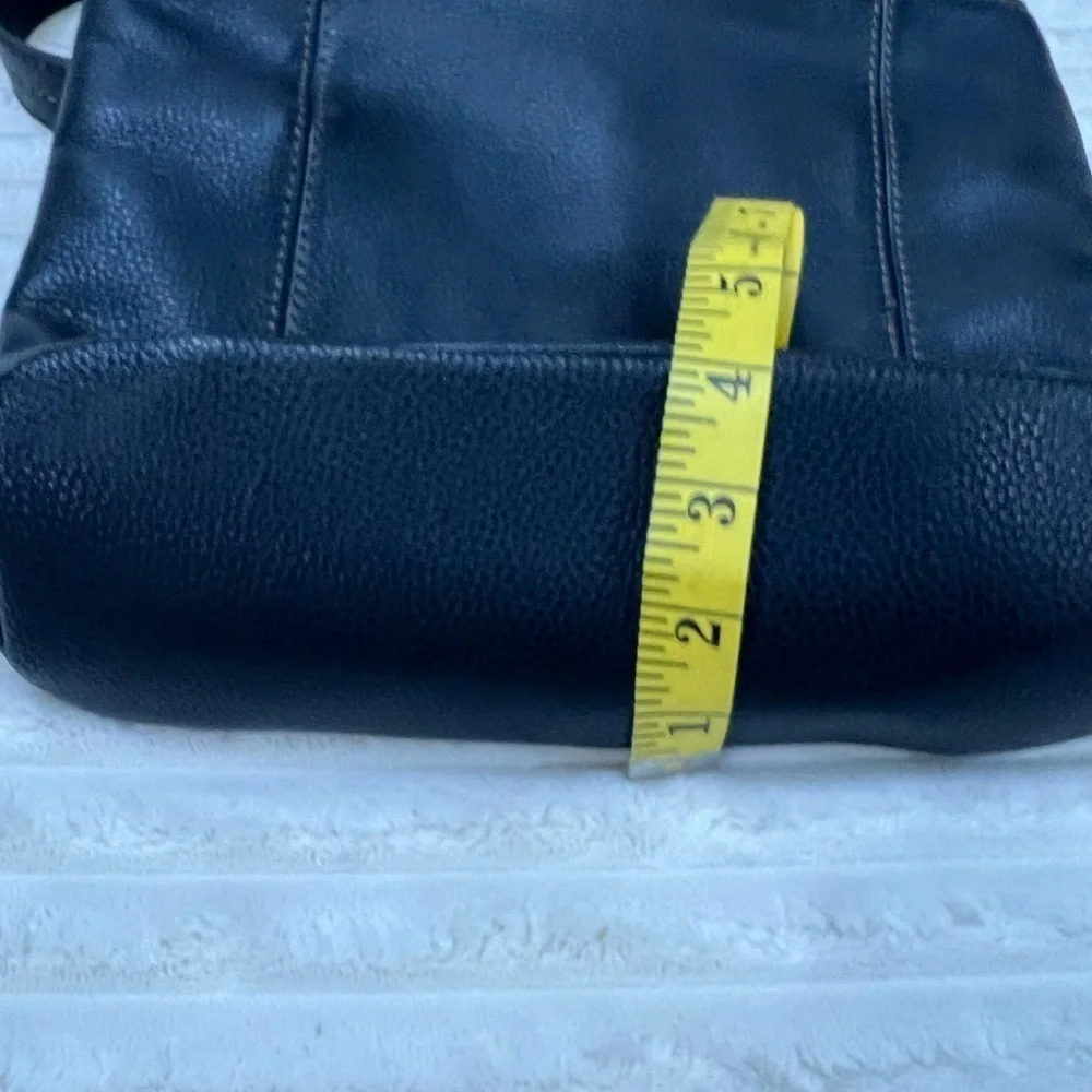The Sak Brown Pebble Leather Shoulder Bag With Contrast Stitching